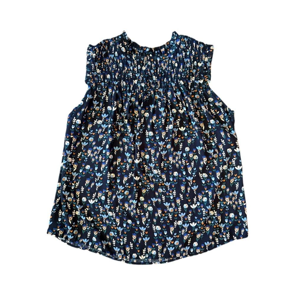 Floral Print Sleeveless Blouse